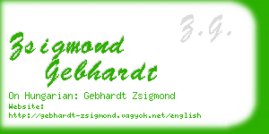 zsigmond gebhardt business card